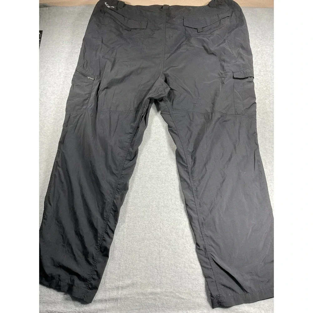 Columbia Mens Omni-Shade Cargo Pants Black 52W 34L Sun Protection Hiking  1776